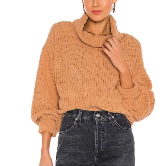 Free People Chenille Be Yours Pullover Oversize Boxy Knit Sweater Size Small - Picture 1 of 10